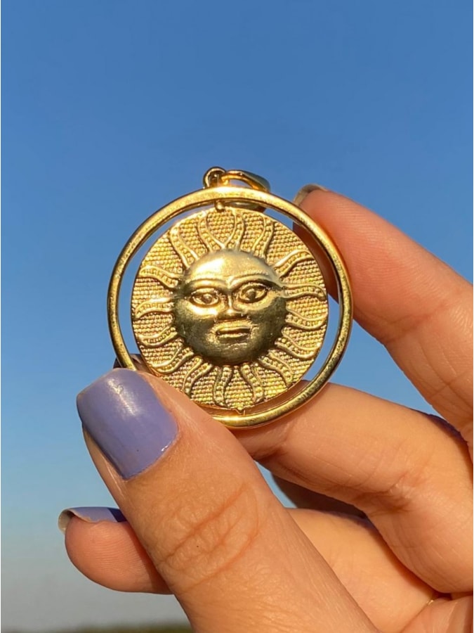 Amuleto Vira Tempo (giratório) - Sol e lua — imagem 3