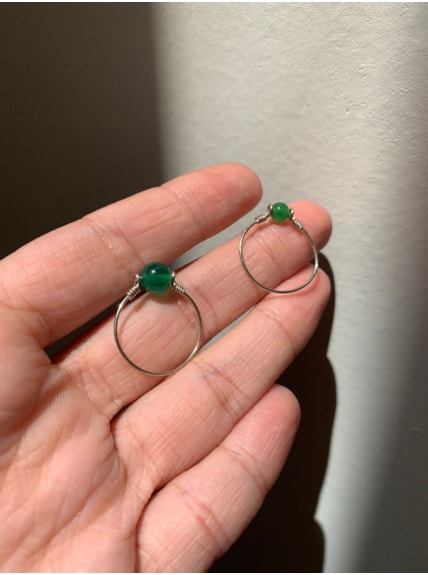 Anel Artesanal Mini Quartzo Verde