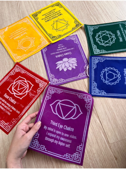 Bandeira Chakras Grande 27cm