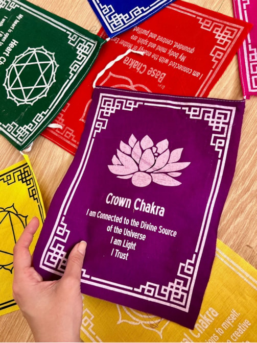 Bandeira Chakras Média 22cm