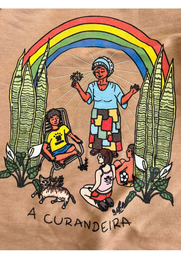 Blusa Moletom A Curandeira - Capuccino