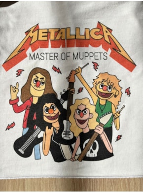 Blusa Moletom Master of Muppets - Off-White