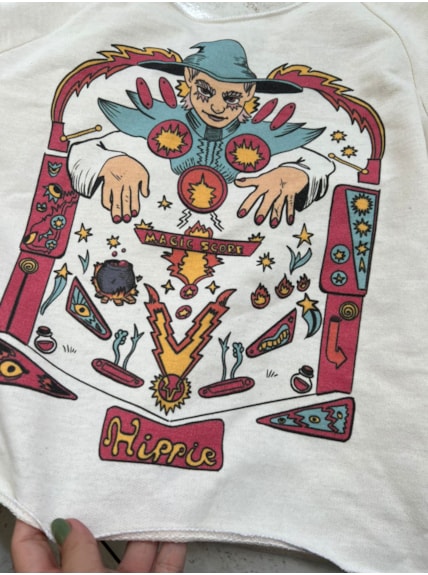 Blusa Moletom Pinball Wizard - Off-White