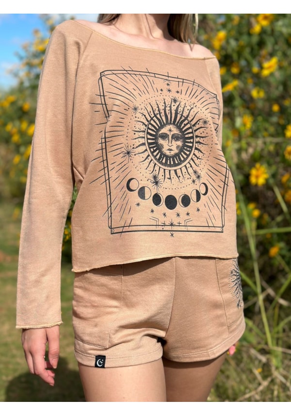 Blusa Moletom Solar - Capuccino