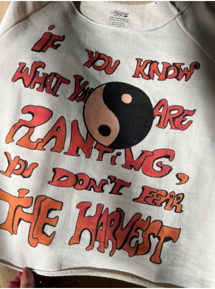 Blusa Moletom Yin Yang - Off-White