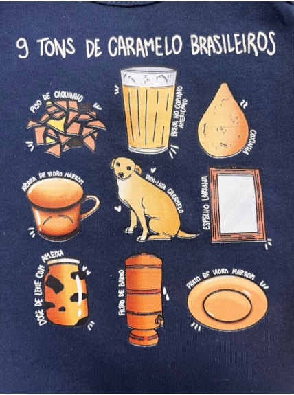 Body Bebê - 9 tons de Caramelo - Azul