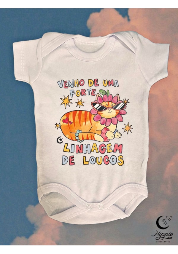 Body Bebê Linhagem de Loucos - Branco