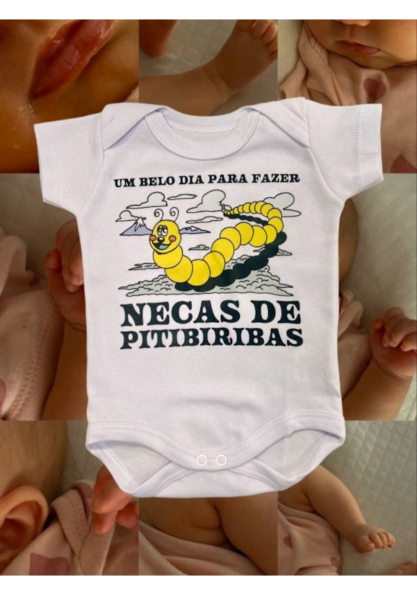 Body Bebê - Necas de Pitibiribas - Branco