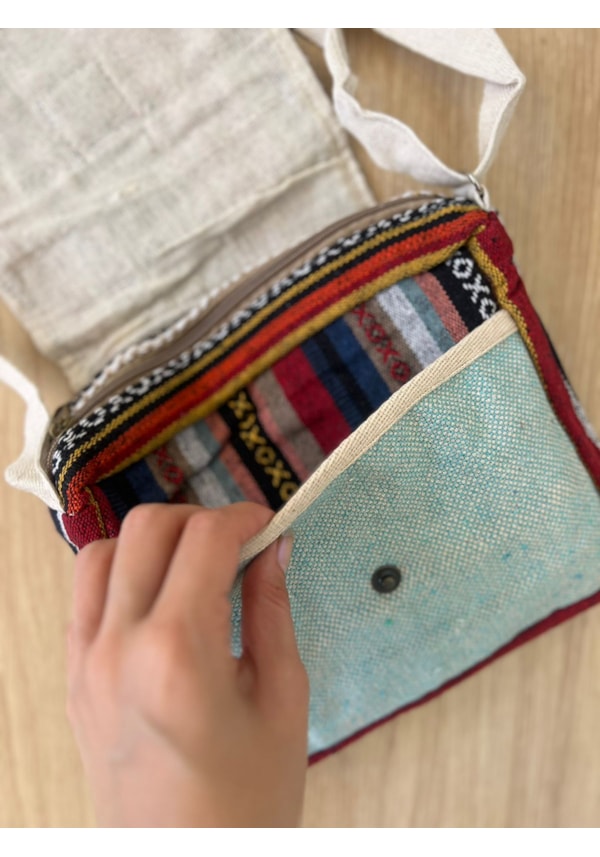 Bolsa Carteiro Hemp Cânhamo - Amora