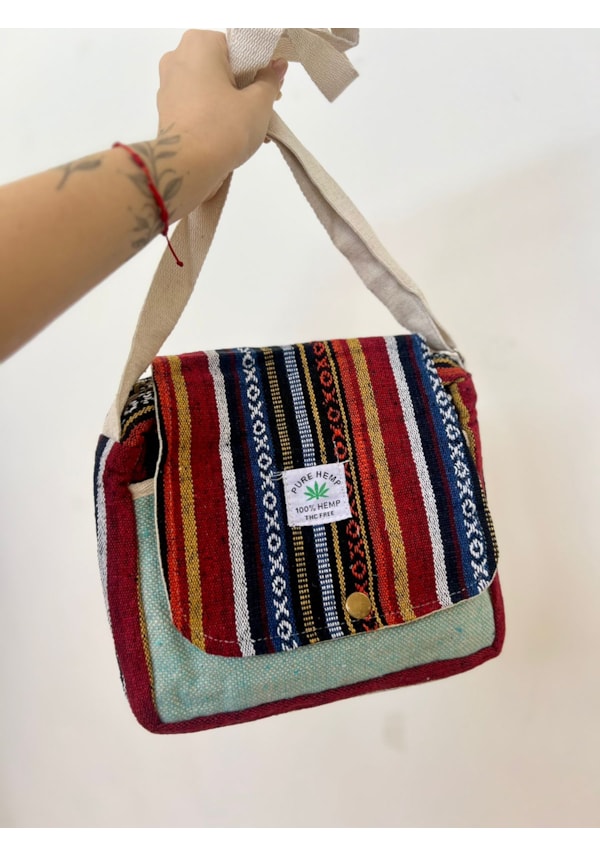 Bolsa Carteiro Hemp Cânhamo - Amora