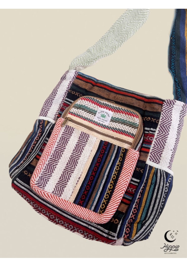 Bolsa Transversal Hemp Cânhamo - Graviola