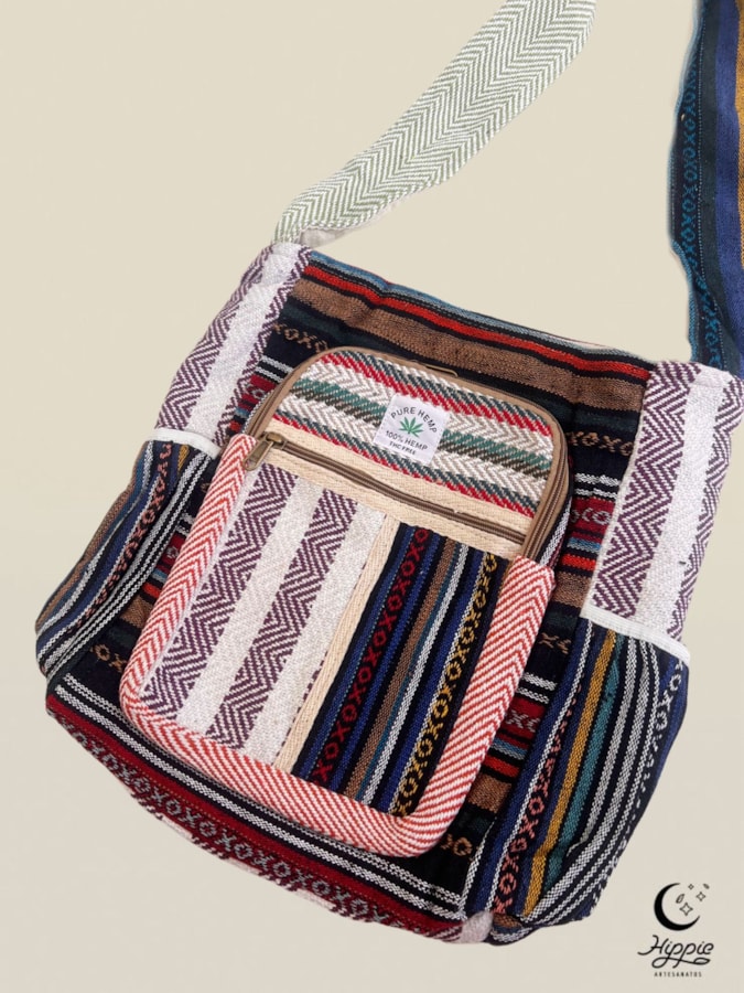 Bolsa Transversal Hemp Cânhamo - Graviola — imagem 1