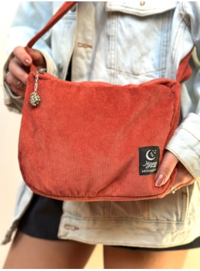 Bolsa Veludo Cotelê - Terracota - Pirita