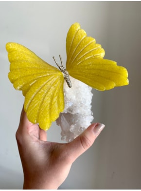 Borboleta de Cristal e Resina