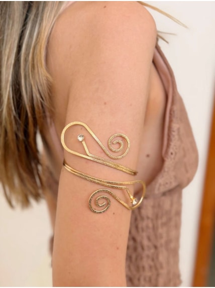 Bracelete Espiral Dourado