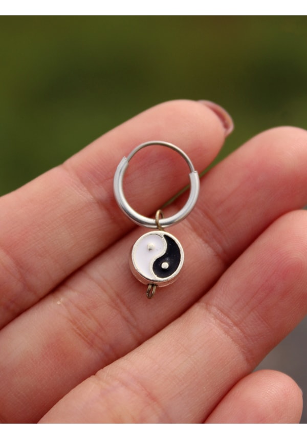 Brinco Único Mini Argola Yin Yang