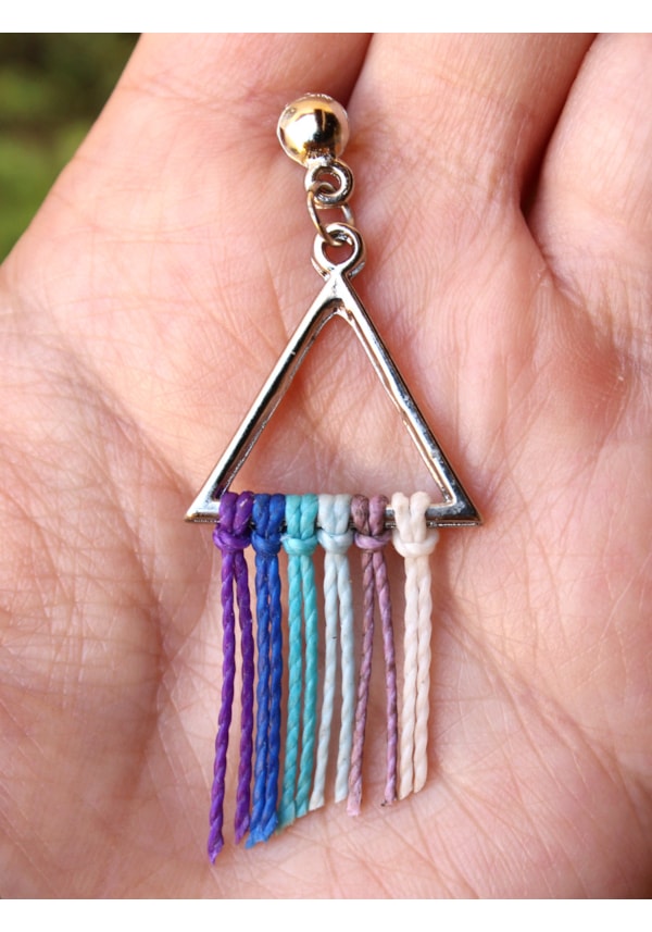 Brinco Único Roxo e Azul