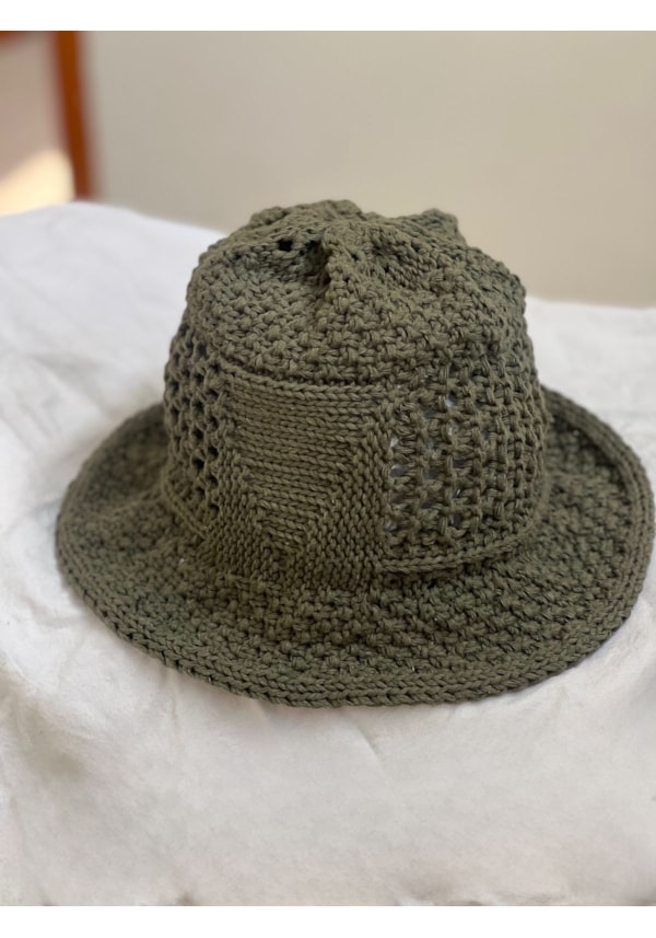 Bucket Crochê Verde