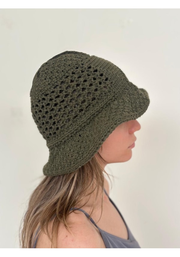 Bucket Crochê Verde