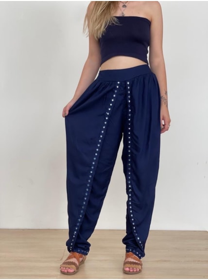 Calça Brilho Lunar Azul