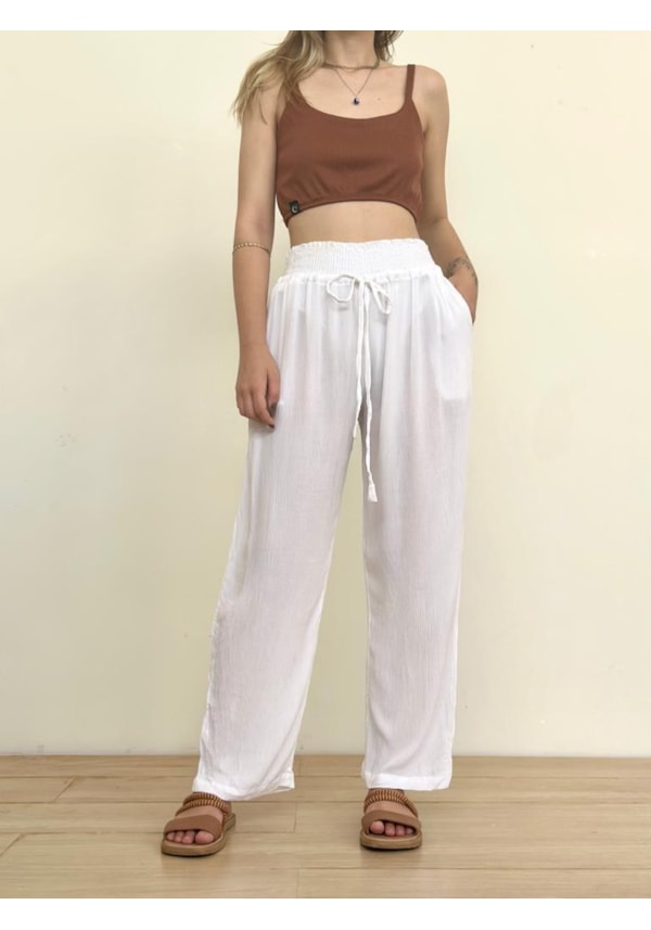 Calça Saída de Praia - Branca