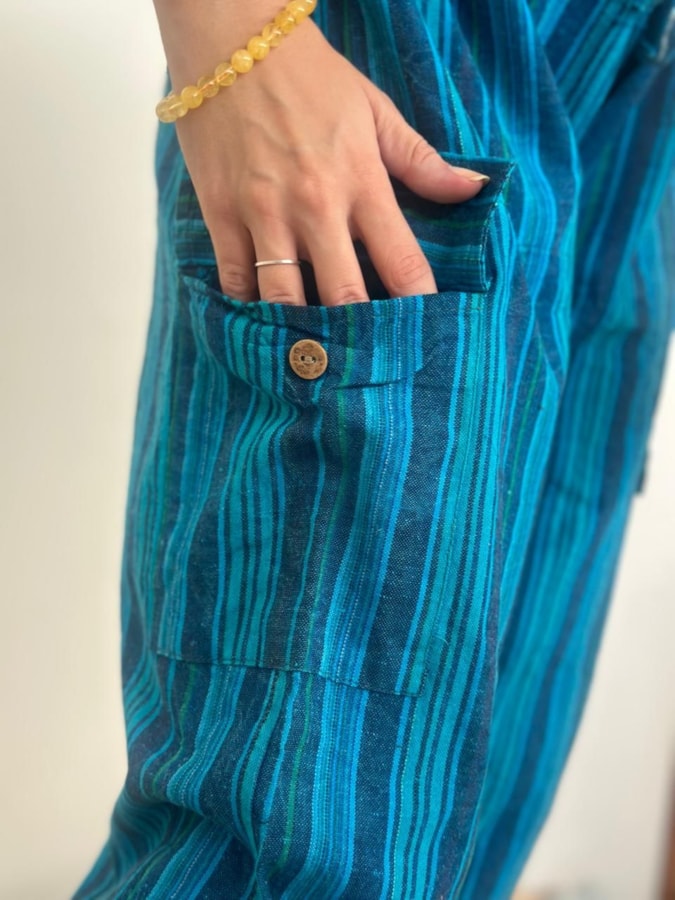 Calça Unissex Hippie - Azul claro — imagem 3