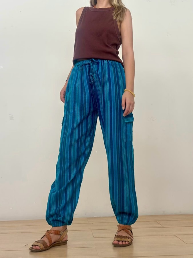 Calça Unissex Hippie - Azul claro — imagem 1