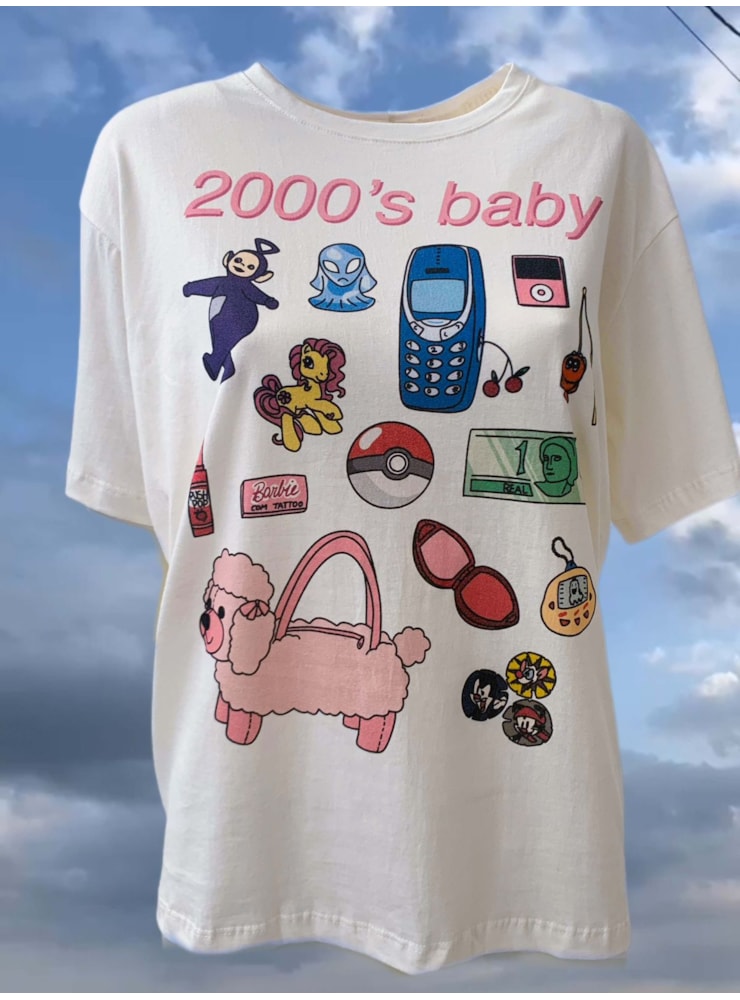 Camiseta 2000 Things - Off-White — imagem 1