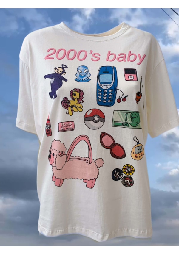 Camiseta 2000 Things - Off-White