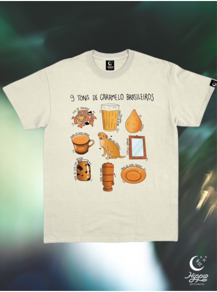 Camiseta 9 Tons de Caramelo - Off-White