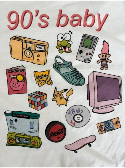 Camiseta 90´s Things - Off-White