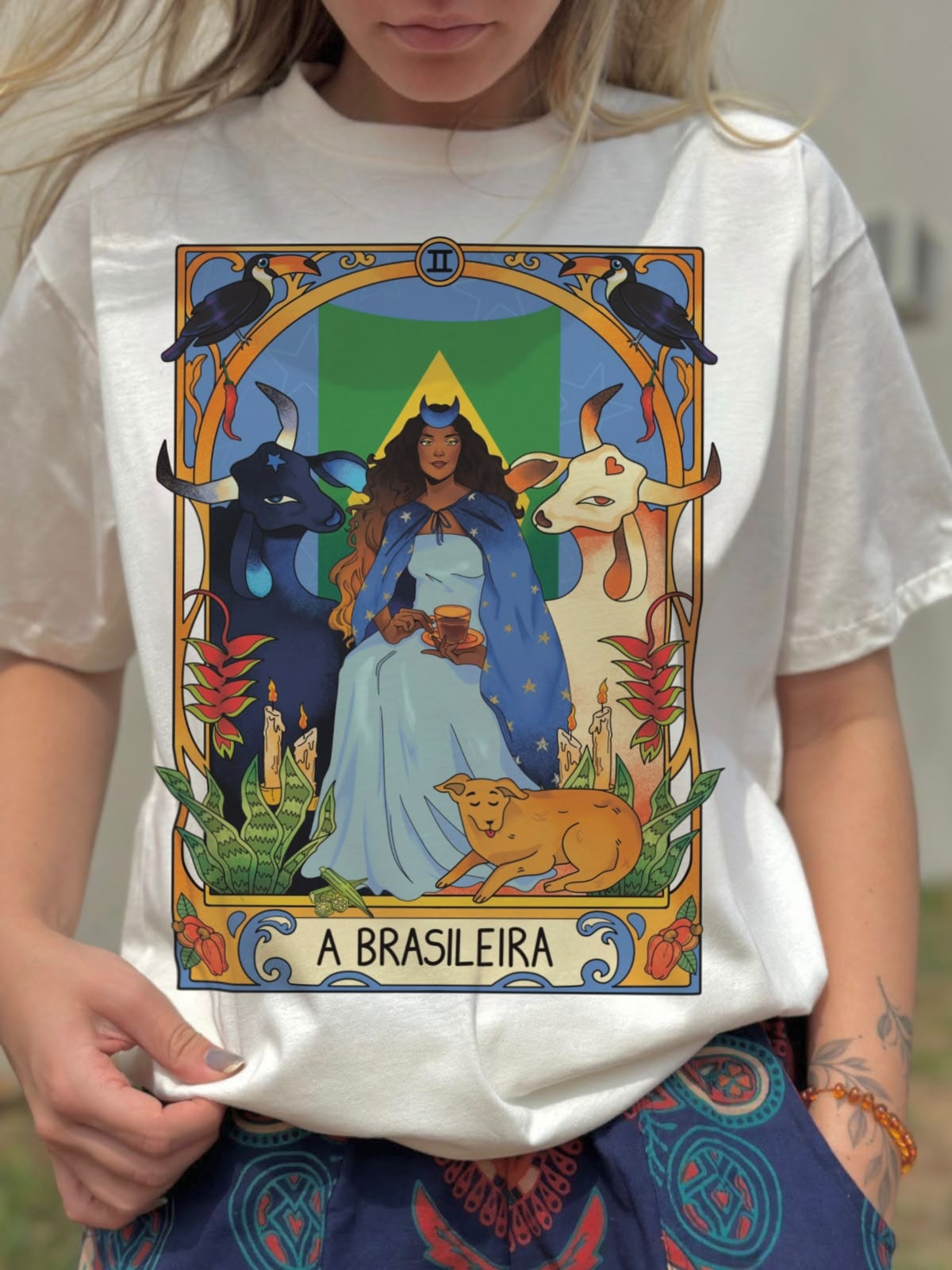 Camiseta A Brasileira - Off-White — imagem 1