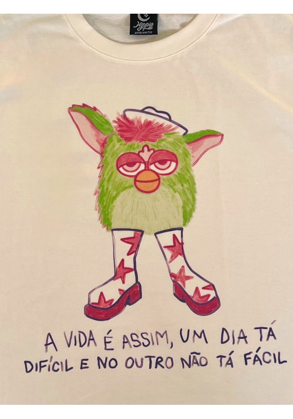 Camiseta A vida é assim - Off-White