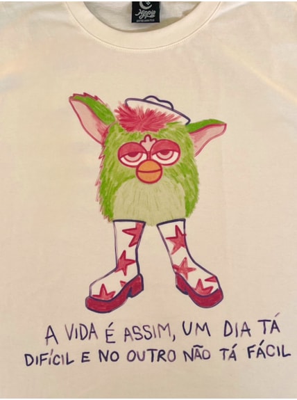 Camiseta A vida é assim - Off-White