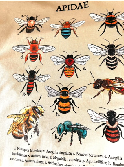 Camiseta Abelhas - Cáqui