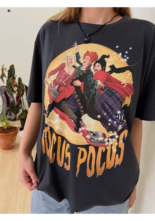 Camiseta Abracadabra Lua Cheia - Chumbo