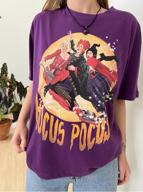 Camiseta Abracadabra Lua Cheia - Roxa