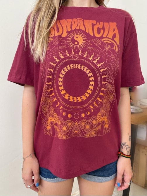Camiseta Abundância - Marsala