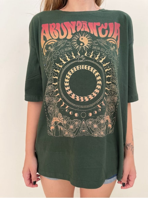 Camiseta Abundância - Verde