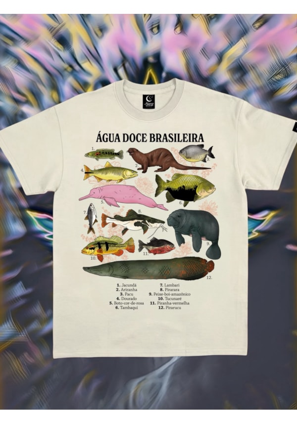 Camiseta Água doce brasileira - Off-White Tamanho:PP;Cor:Off-White