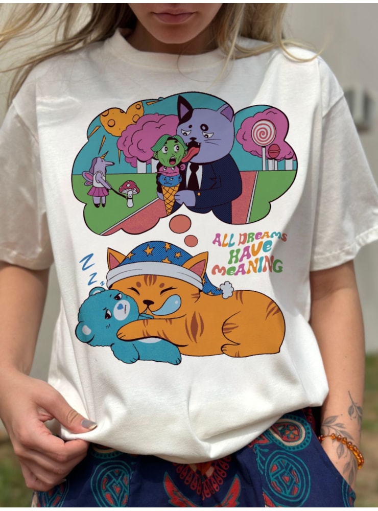 Camiseta All Dreams have Meaning - Off-White — imagem 1