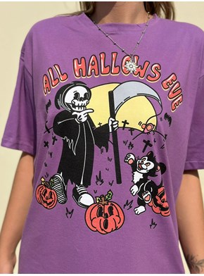 Camiseta All Hallows Eve - Lilás Lavanda