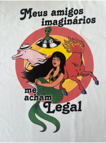 Camiseta Amigos Imaginários - Off-White