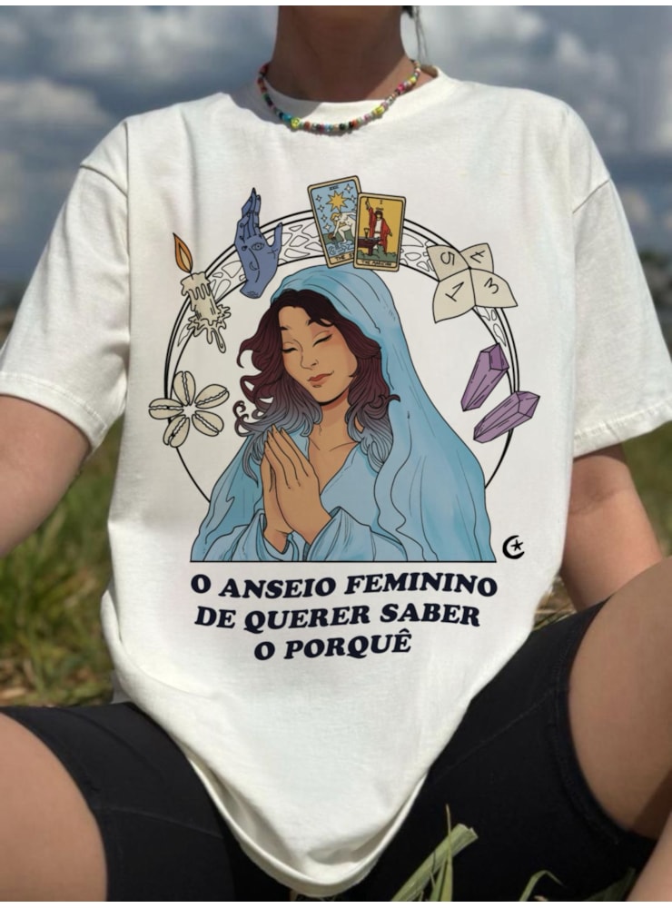 Camiseta Anseio Feminino - Off-White — imagem 1