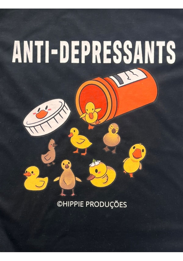 Camiseta Anti depressants Pato - Preta