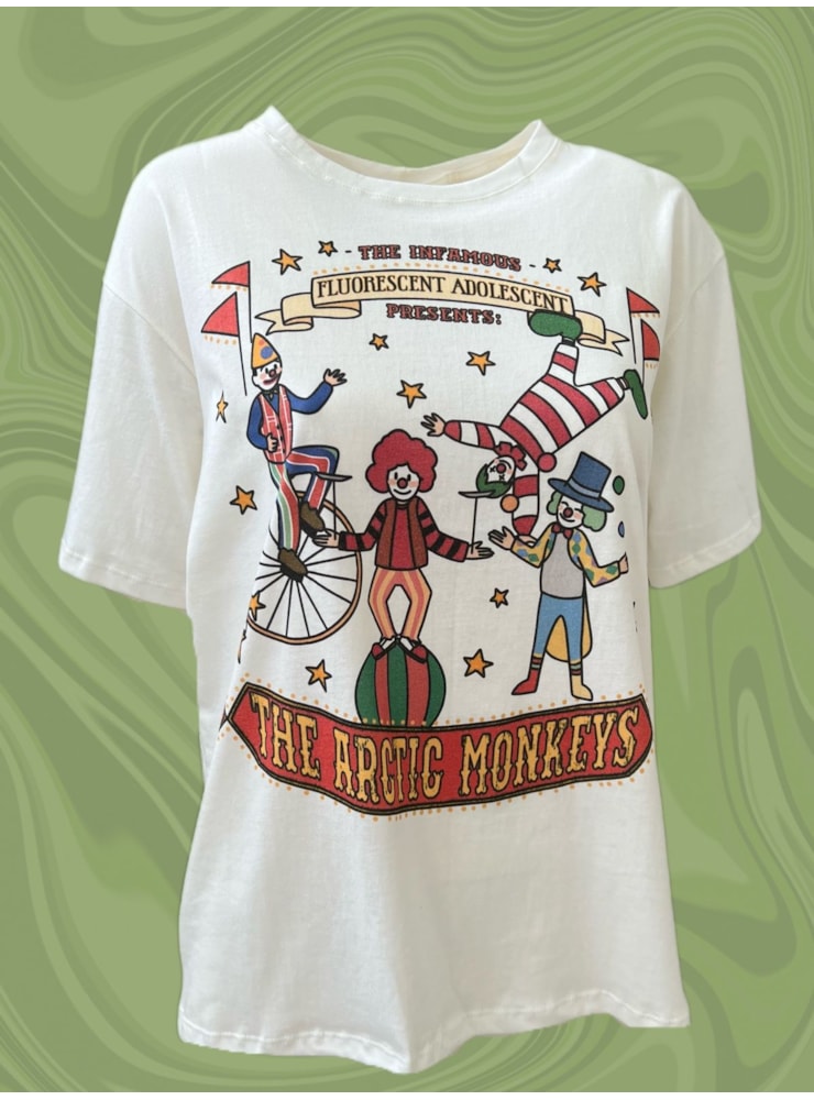 Camiseta Arctic Monkeys Flourescent Adolescent - Off-White