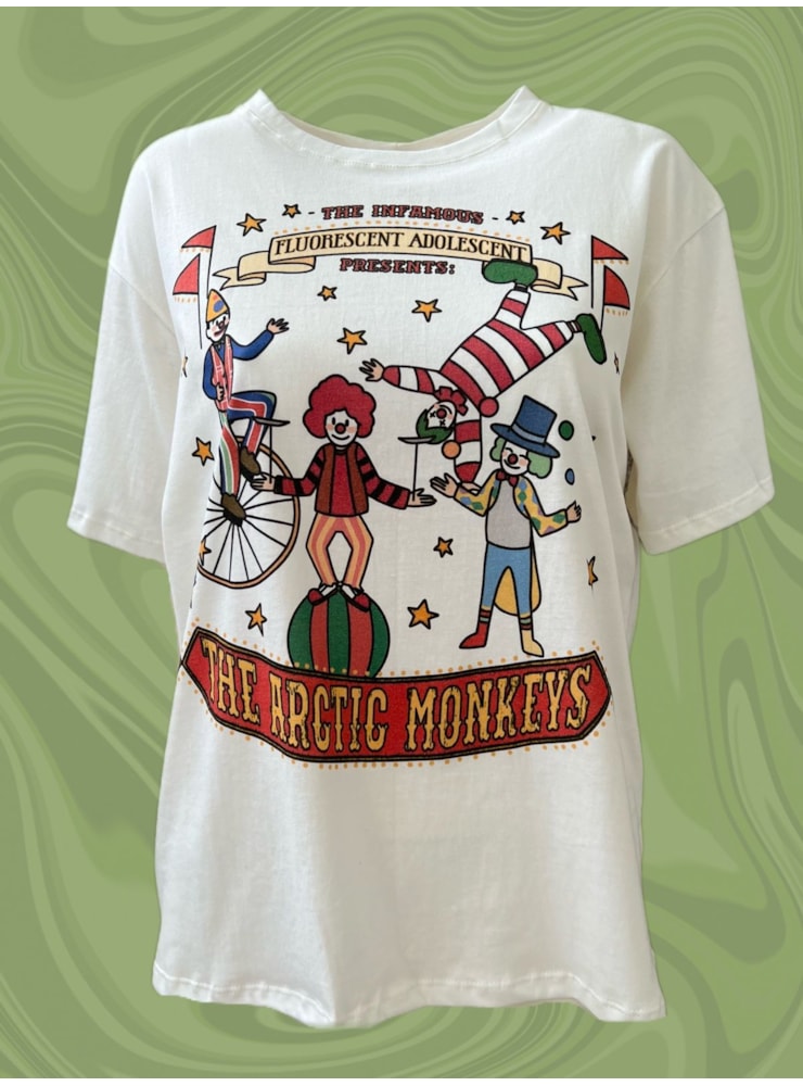 Camiseta Arctic Monkeys Flourescent Adolescent - Off-White