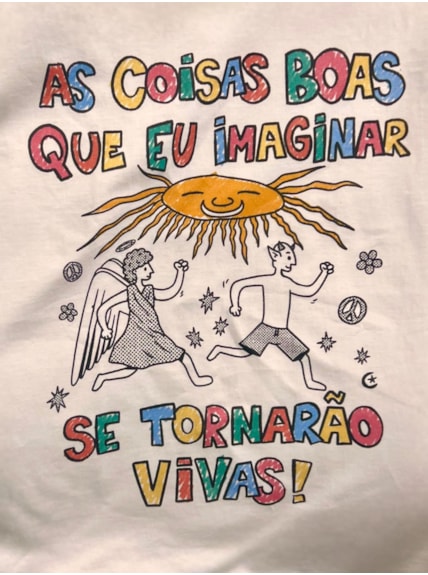 Camiseta As coisas boas - Off-White