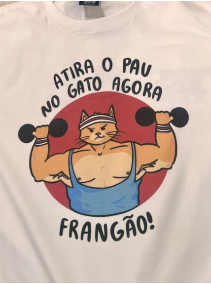 Camiseta Atira o pau no gato - Off-White