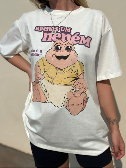 Camiseta Baby Dinossauro - Apenas um Neném - Off-White